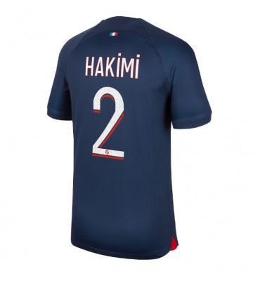 Paris Saint-Germain Achraf Hakimi #2 Hjemmebanetrøje 2023-24 Kort ærmer
